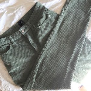 BDG Mom High Rise Olive Corduroy Pants